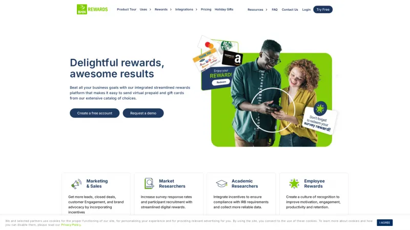 Homepage of BHN Rewards