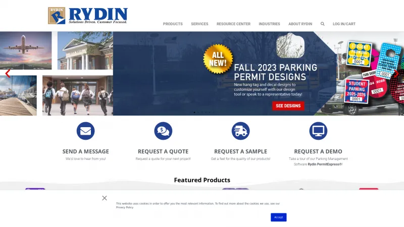 Homepage of Rydin PermitExpress