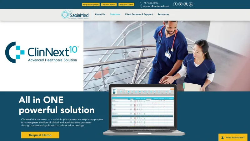 Homepage of ClinNext