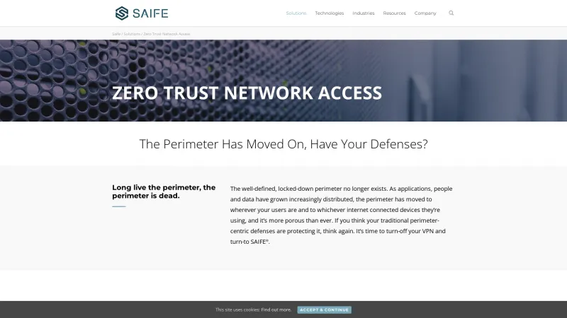 Homepage of SAIFE Connect