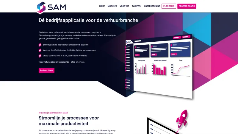 Homepage of SAM