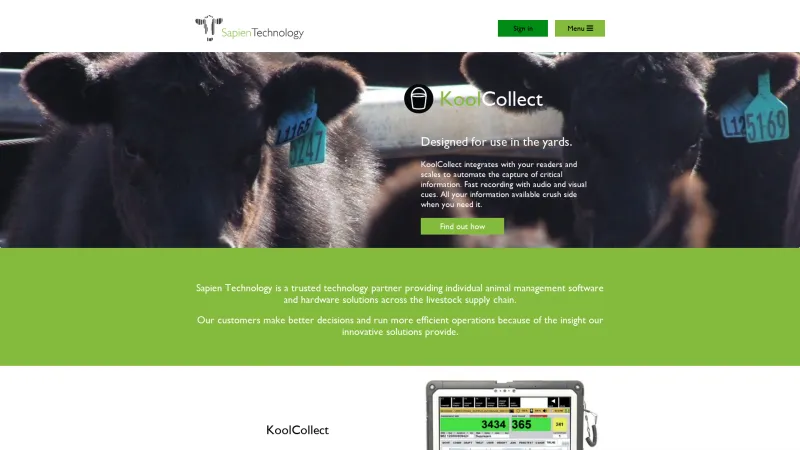 Homepage of KoolCollect