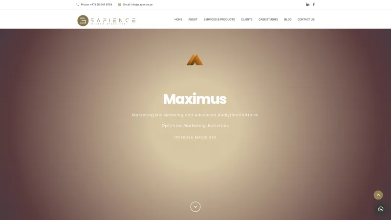 Homepage of Maximus