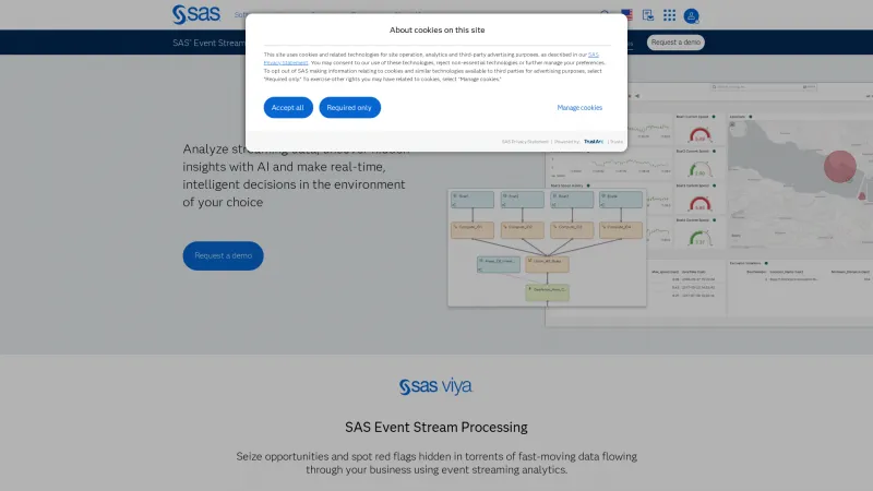 Homepage of SAS Event Stream Processing