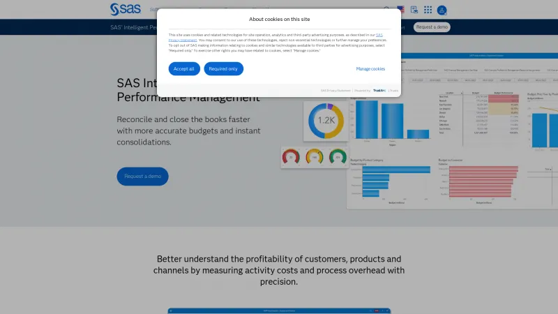 Homepage of SAS Financial Management