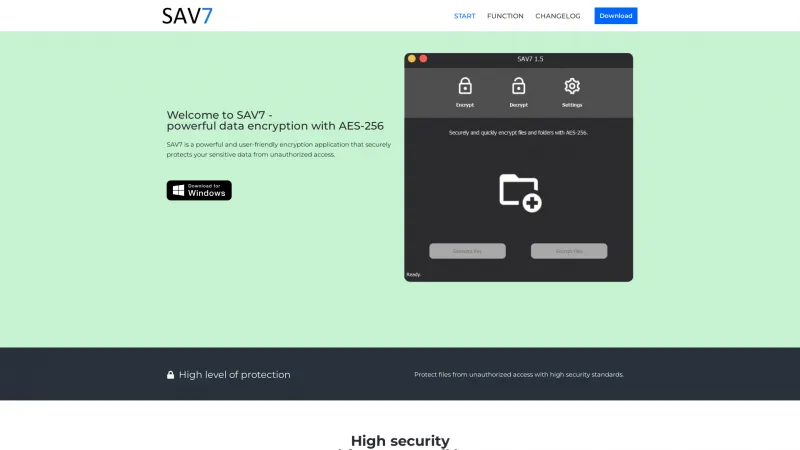 Homepage of SAV7