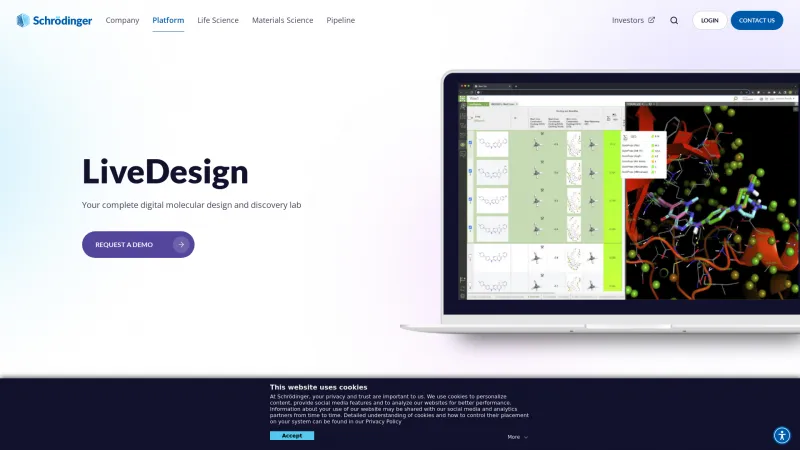 Homepage of LiveDesign