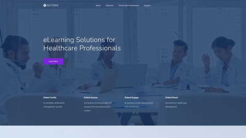 Homepage of PROPEL eLearning