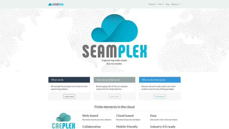 Homepage of CAEplex