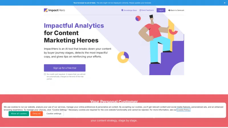 Homepage of ImpactHero