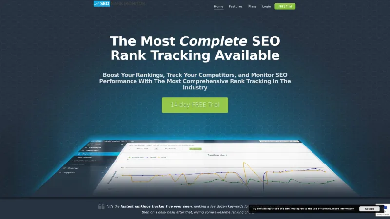 Homepage of SEO Rank Monitor