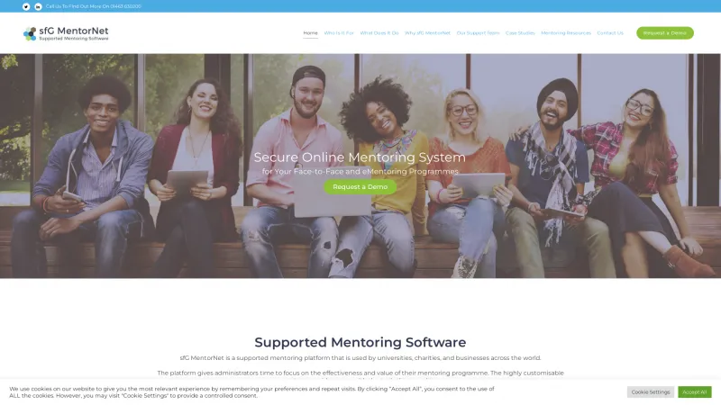 Homepage of MentorNet