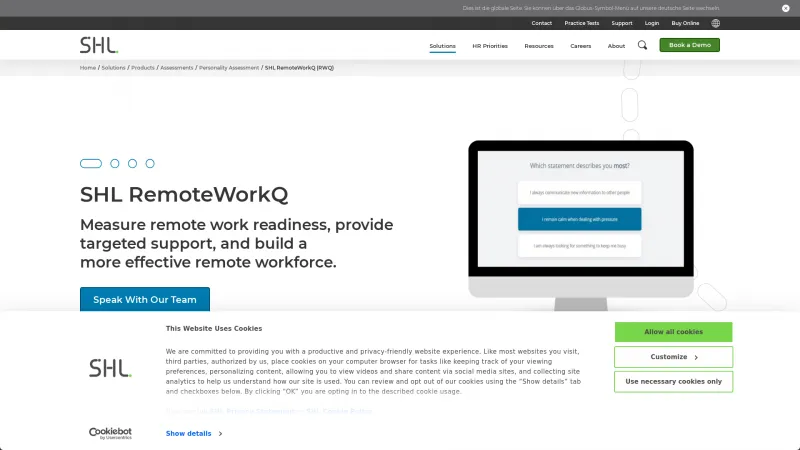 Homepage of RemoteWorkQ