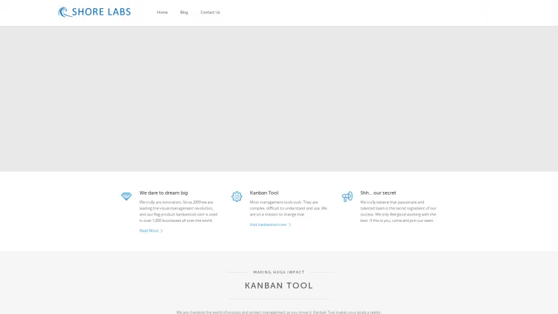 Homepage of Kanban Tool