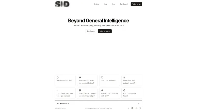 Homepage of SID