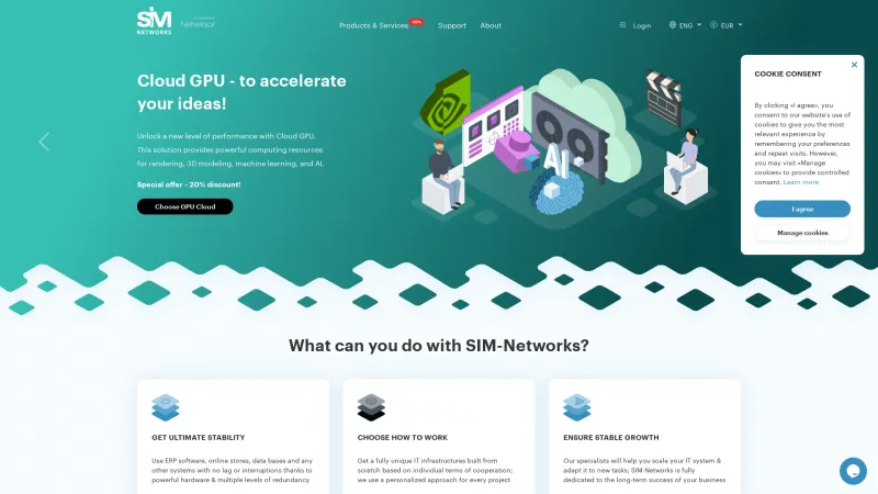 Homepage of SIM-Cloud