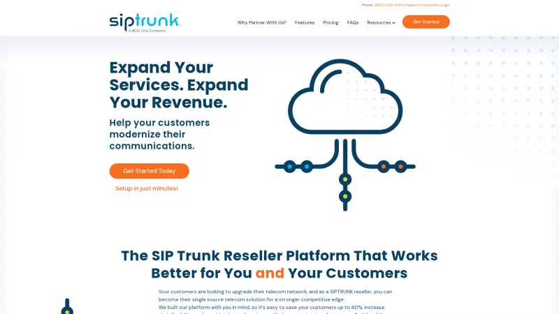 Homepage of SIPTRUNK