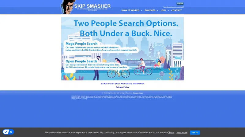 Homepage of Skip Smasher