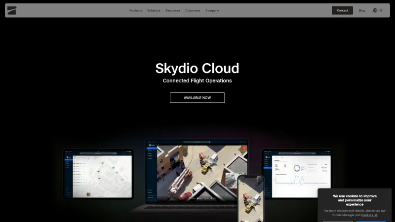 Homepage of Skydio Cloud