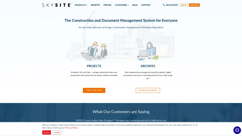 Homepage of SKYSITE