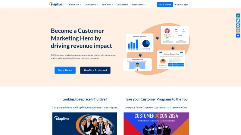 Homepage of SlapFive