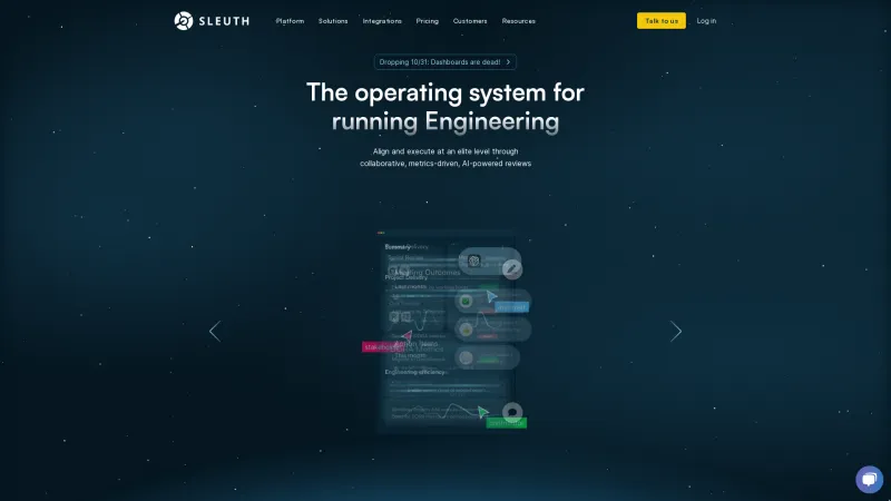 Homepage of Sleuth