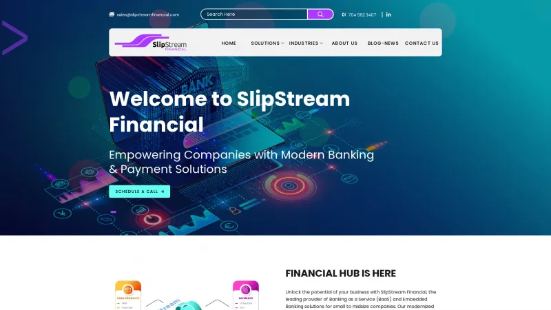 Homepage of SlipStream Financial