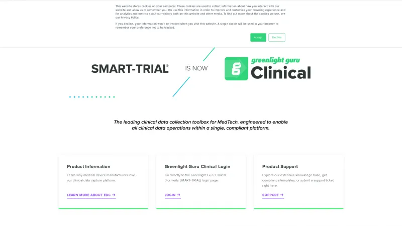 Homepage of SMART-TRIAL