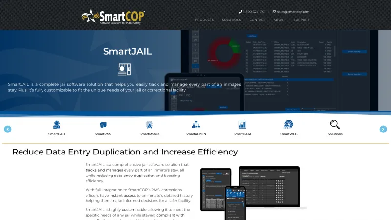 Homepage of SmartJAIL