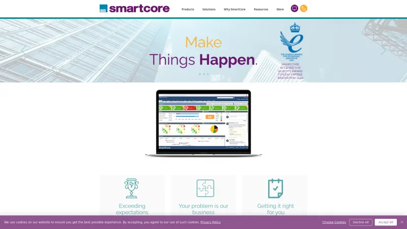 Homepage of SmartCore