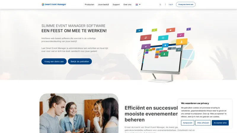 Homepage of Smart Event Manager