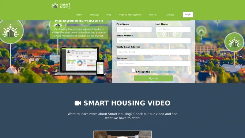 Homepage of Smart Housing