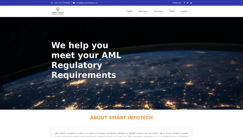 Homepage of AML-TRACE