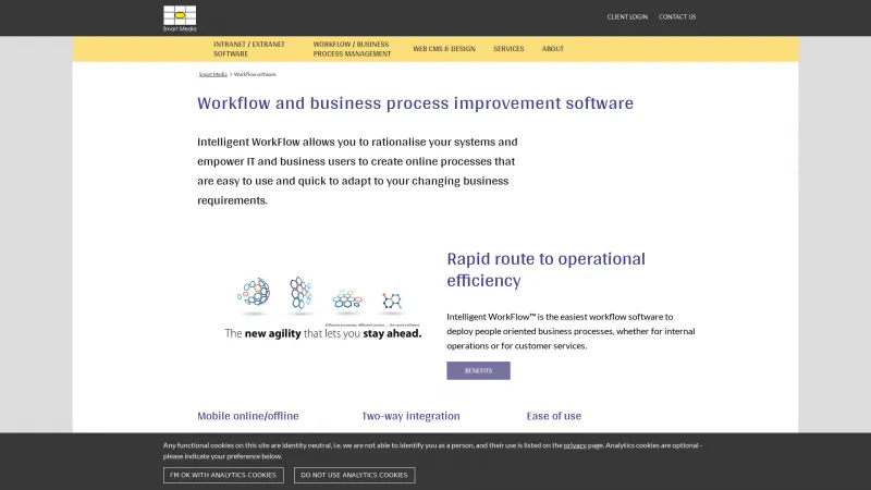 Homepage of Intelligent WorkFlow