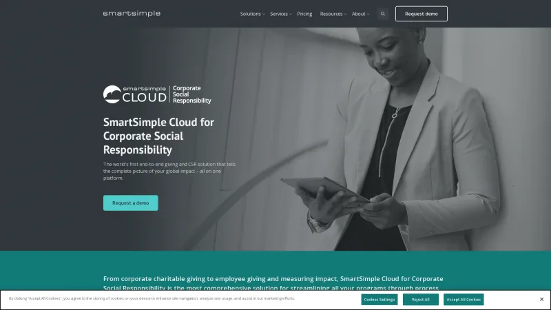 Homepage of SmartSimple CLOUD for CSR