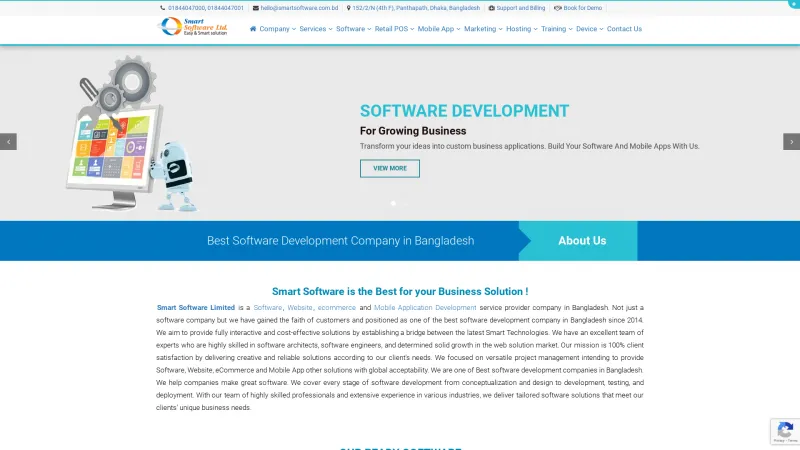 Homepage of Smart ERP