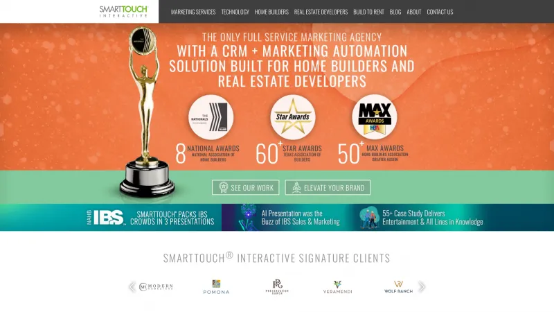 Homepage of SmartTouch NextGen CRM