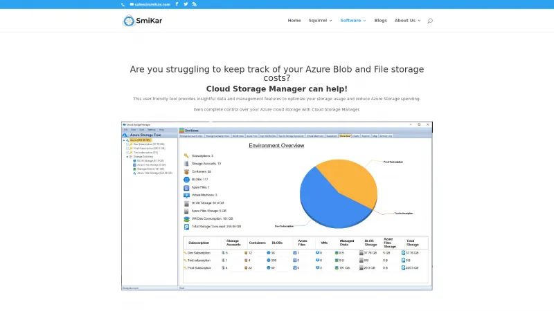 Homepage of Cloud Storage Manager