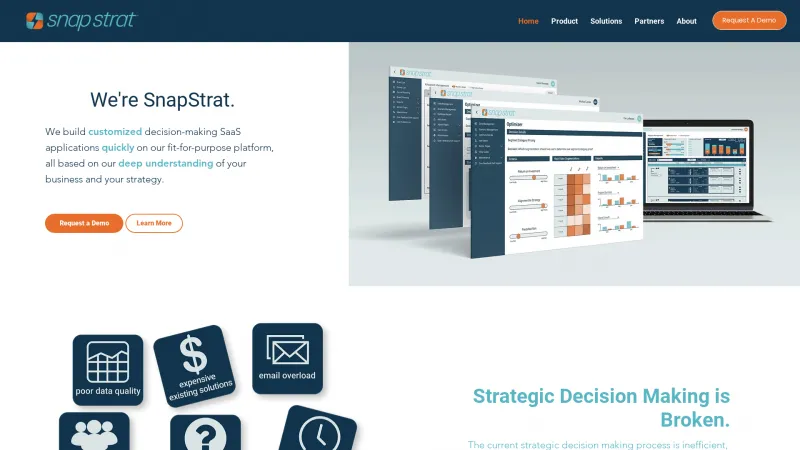 Homepage of SnapStrat