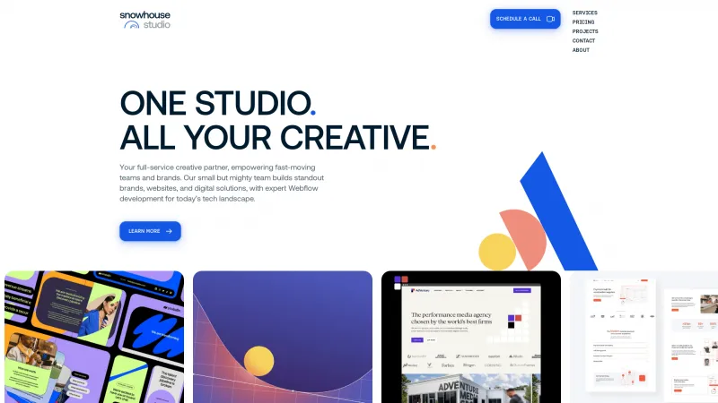 Homepage of Snowhouse Studio