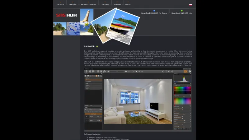 Homepage of SNS-HDR