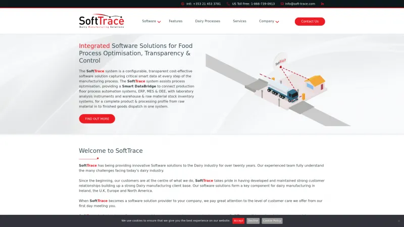 Homepage of SoftTrace