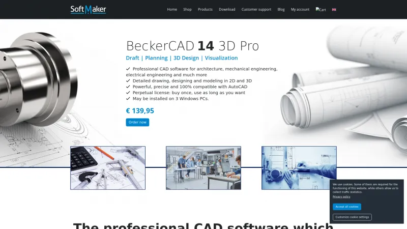 Homepage of BeckerCAD