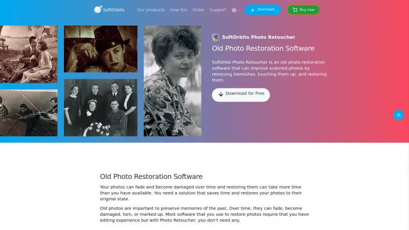 Homepage of SoftOrbits Photo Retoucher