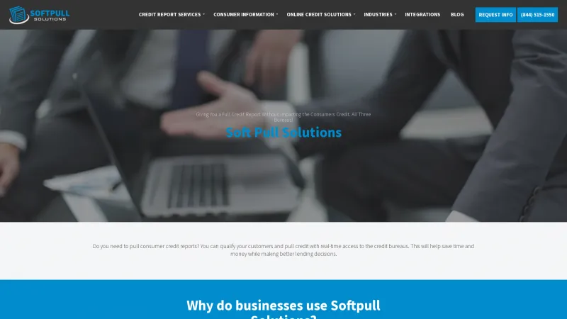 Homepage of Soft Pull Solutions