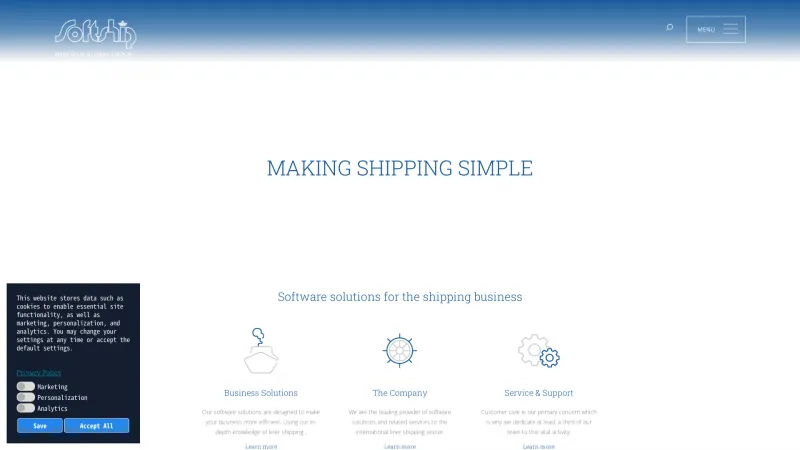 Homepage of Softship