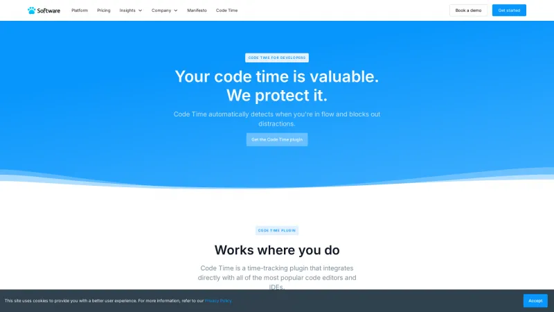 Homepage of Code Time