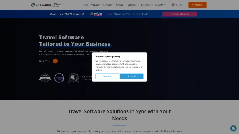 Homepage of GP Solutions