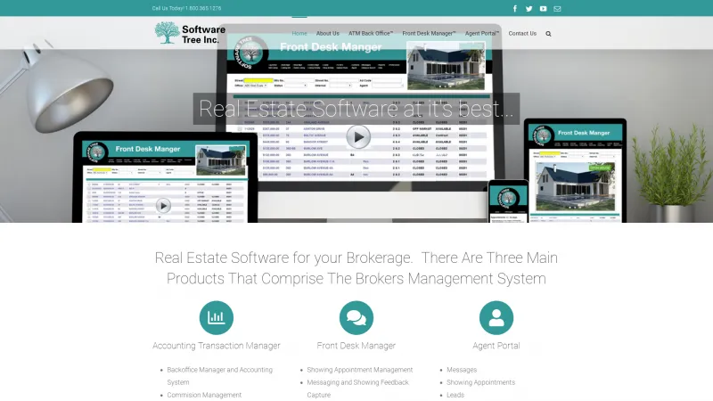 Homepage of Brokers Management System