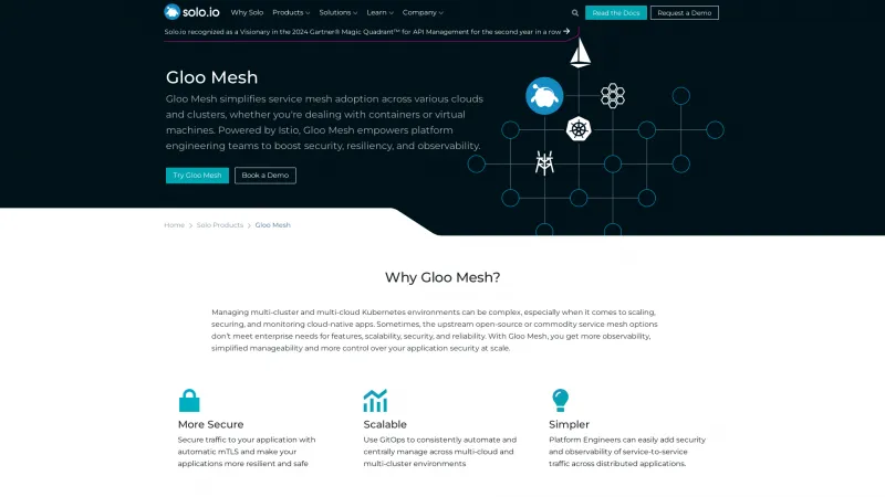 Homepage of Gloo Mesh